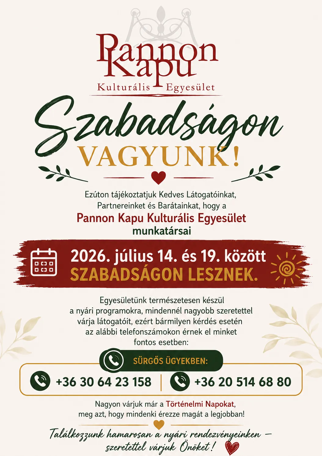 szabadsag 2026